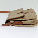 CELINE Macadam Canvas Shoulder Bag PVC Beige Gold Auth 118350-3