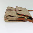 CELINE Macadam Canvas Shoulder Bag PVC Beige Gold Auth 118350-4