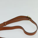 CELINE Macadam Canvas Shoulder Bag PVC Beige Gold Auth 118350-14