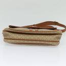 CELINE Macadam Canvas Shoulder Bag PVC Beige Gold Auth 118350-5