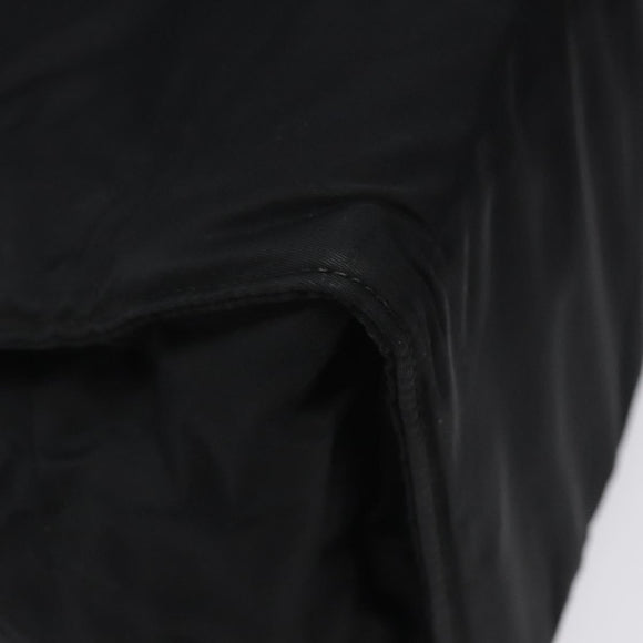 PRADA Hand Bag Nylon Black Gold Auth 118361