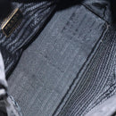 PRADA Hand Bag Nylon Black Gold Auth 118361-11