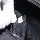 PRADA Hand Bag Nylon Black Gold Auth 118361-12