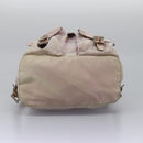 PRADA Hand Bag Nylon Pink Silver Auth 118365-5