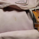 PRADA Hand Bag Nylon Pink Silver Auth 118365-23
