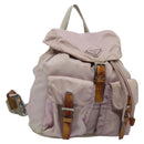 PRADA Hand Bag Nylon Pink Silver Auth 118365-1