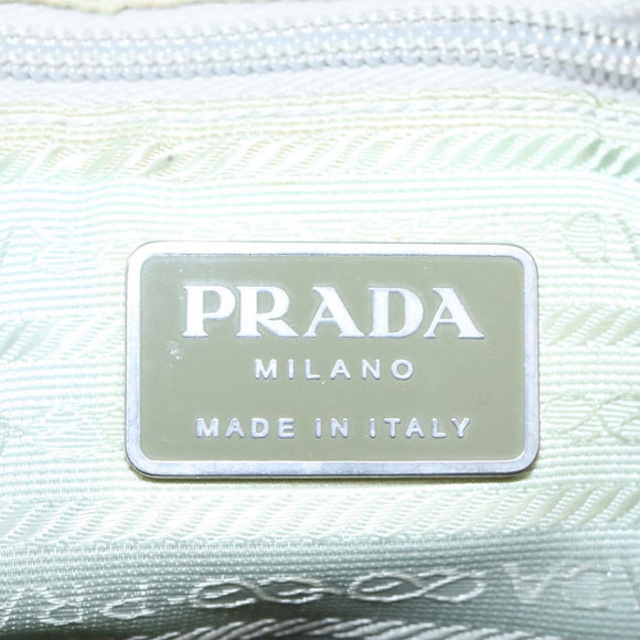 PRADA Hand Bag Nylon Pink Silver Auth 118365