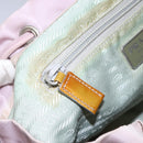 PRADA Hand Bag Nylon Pink Silver Auth 118365-32