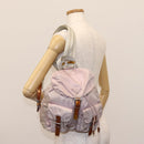 PRADA Hand Bag Nylon Pink Silver Auth 118365-34