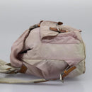 PRADA Hand Bag Nylon Pink Silver Auth 118365-3