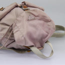 PRADA Hand Bag Nylon Pink Silver Auth 118365-6
