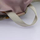 PRADA Hand Bag Nylon Pink Silver Auth 118365-14