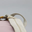 PRADA Hand Bag Nylon Pink Silver Auth 118365-15