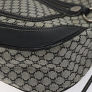 CELINE Macadam Canvas Shoulder Bag Gray Silver Auth 118368-8