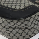 CELINE Macadam Canvas Shoulder Bag Gray Silver Auth 118368-16