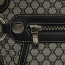 CELINE Macadam Canvas Shoulder Bag Gray Silver Auth 118368-18