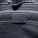 CELINE Macadam Canvas Shoulder Bag Gray Silver Auth 118368-19