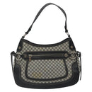 CELINE Macadam Canvas Shoulder Bag Gray Silver Auth 118368-13