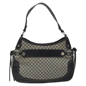 CELINE Macadam Canvas Shoulder Bag Gray Silver Auth 118368 - 0