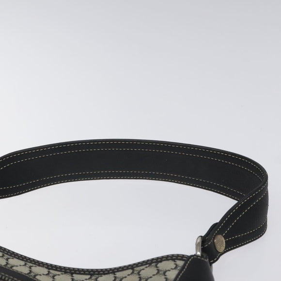 CELINE Macadam Canvas Shoulder Bag Gray Silver Auth 118368