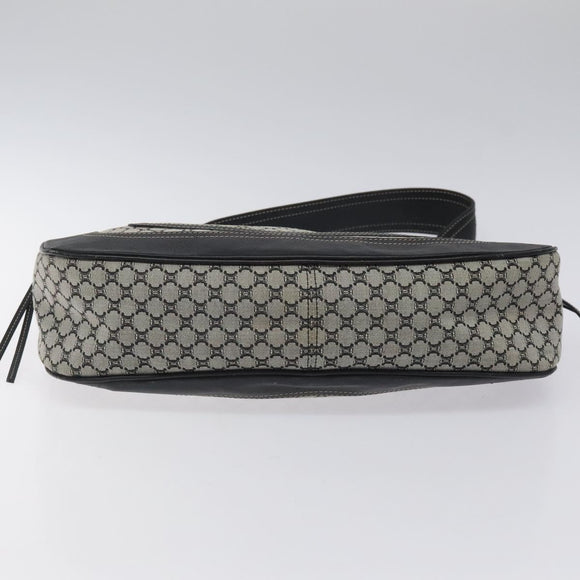 CELINE Macadam Canvas Shoulder Bag Gray Silver Auth 118368