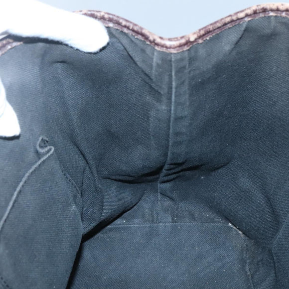 BURBERRY Nova Check Shoulder Bag PVC Beige Gold Auth 118369