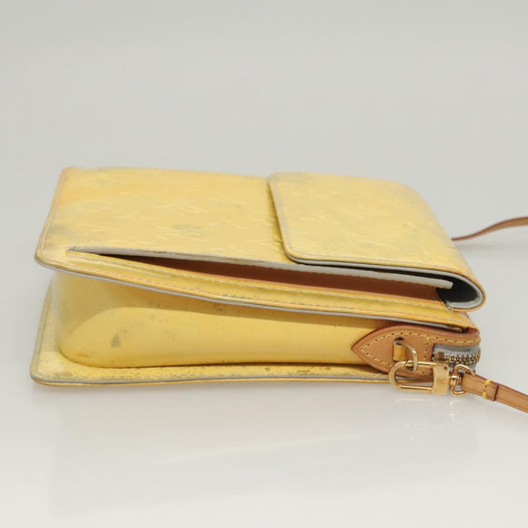 LOUIS VUITTON Monogram Vernis Motto Accessory Pouch Gris M91030 LV Auth 118370