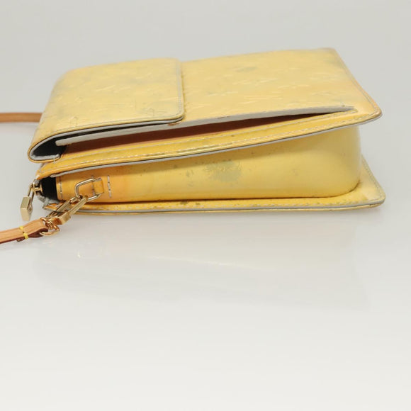 LOUIS VUITTON Monogram Vernis Motto Accessory Pouch Gris M91030 LV Auth 118370