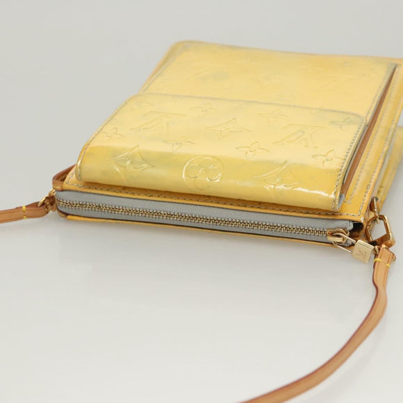 LOUIS VUITTON Monogram Vernis Motto Accessory Pouch Gris M91030 LV Auth 118370