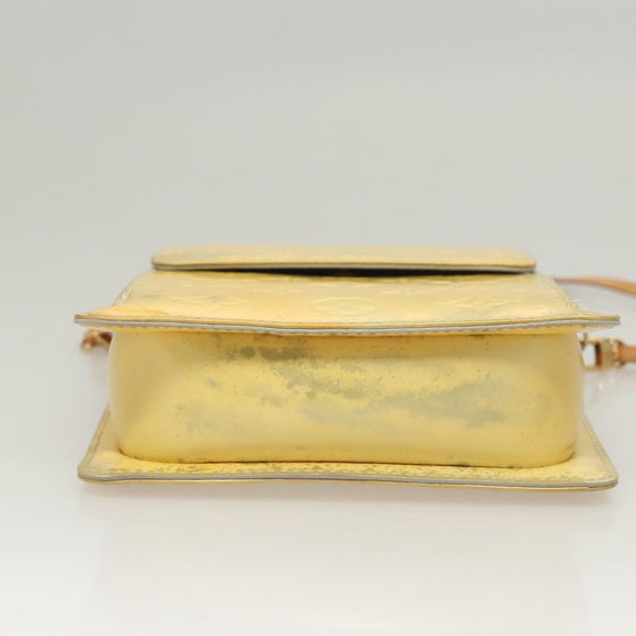 LOUIS VUITTON Monogram Vernis Motto Accessory Pouch Gris M91030 LV Auth 118370