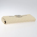 CHANEL Cruise Line Matelasse Clutch Bag Cream Silver CC Auth 118381-5