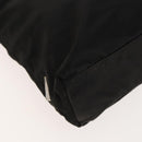 PRADA Hand Bag Nylon Black Silver Auth 118383-11