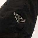 PRADA Hand Bag Nylon Black Silver Auth 118383-14