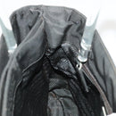 PRADA Hand Bag Nylon Black Silver Auth 118383-17