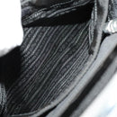 PRADA Hand Bag Nylon Black Silver Auth 118383-19