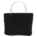 PRADA Hand Bag Nylon Black Silver Auth 118383-3