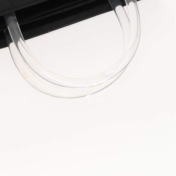 PRADA Hand Bag Nylon Black Silver Auth 118383