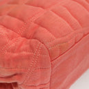 CHANEL Chain Shoulder Bag Cotton Pink Gold CC Auth 118390-15