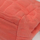 CHANEL Chain Shoulder Bag Cotton Pink Gold CC Auth 118390-16