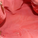 CHANEL Chain Shoulder Bag Cotton Pink Gold CC Auth 118390-11