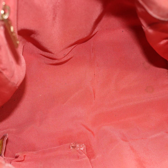 CHANEL Chain Shoulder Bag Cotton Pink Gold CC Auth 118390