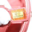 CHANEL Chain Shoulder Bag Cotton Pink Gold CC Auth 118390-12