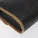 Christian Dior Honeycomb Canvas Shoulder Bag PVC Black Gold Auth 118414-16