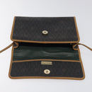 Christian Dior Honeycomb Canvas Shoulder Bag PVC Black Gold Auth 118414-10