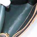 Christian Dior Honeycomb Canvas Shoulder Bag PVC Black Gold Auth 118414-11