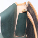 Christian Dior Honeycomb Canvas Shoulder Bag PVC Black Gold Auth 118414-19