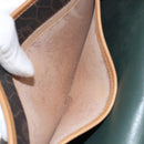 Christian Dior Honeycomb Canvas Shoulder Bag PVC Black Gold Auth 118414-12