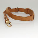 LOUIS VUITTON Adjustable Shoulder Strap Leather 31.5""-39.4"" Beige Auth 118426-5