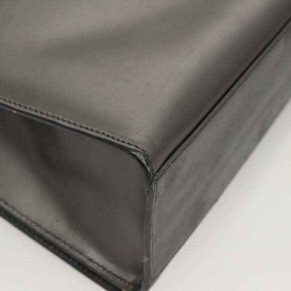 GUCCI Shoulder Bag Leather Brown Gold Auth 118429