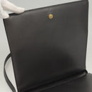 GUCCI Shoulder Bag Leather Brown Gold Auth 118429-17